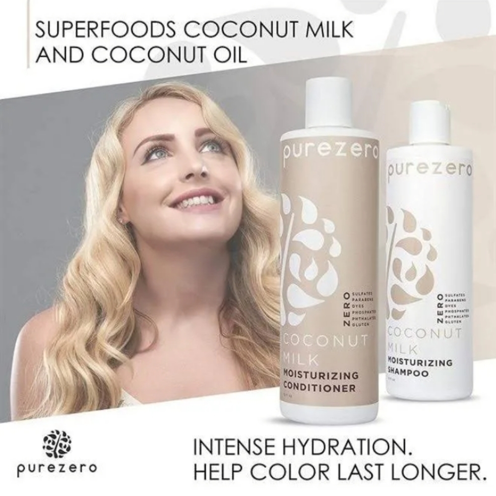 Pure Zero Coconut Milk Moisturizing Shampoo & Conditioner